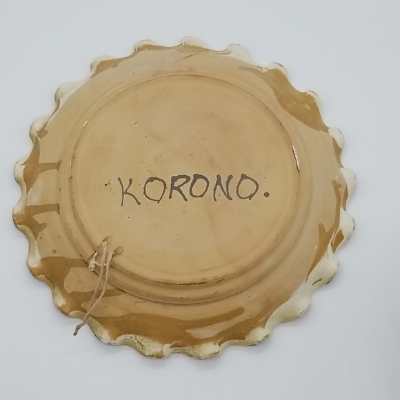 Korond Mexican Pottery vase & plate Vintage Mexico - Picture 5 of 13